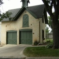 Driving past a victorian carriage house next to the RKFD Brewery in Rockford, Illinois.